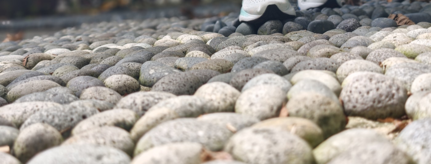 A person stretching before a workout